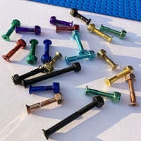 Skateboard Truck Mounting Hardware Set - Countersunk Hex Screws and Nuts for Longboard Surfskate