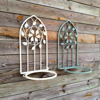 Wall-Mounted Iron Art Planter Basket for Balcony & Indoor Greenery