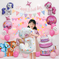 32-inch White Printed Number Foil Balloons for Birthday Party Decoration