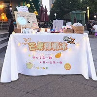 Mango Coconut Ice Tablecloth for Folding Tables, Stall Decoration, Night Market Drink Promotion Sign