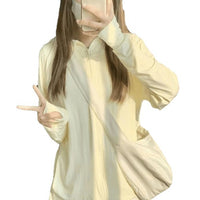 Women's Ice Silk Sun Protection Hoodie - Lightweight, UV Resistant, Long Sleeve, Loose Fit