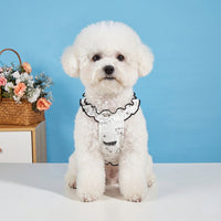 Pet Bubble Wrinkle Dress for Spring/Summer - Soft Princess Style with Cartoon Pattern