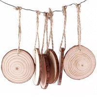 Pre-drilled Pine Wood Slices for DIY Crafts, Painting, and Decorations