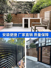 Aluminum Alloy Louvered Fence Panel for Courtyard Garden Villa Outdoor Railing