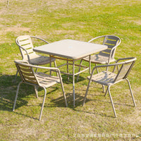 Outdoor Patio Dining Set with Umbrella, Garden Bistro Table and Chairs