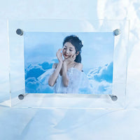 Clear Acrylic Photo Frame for Desktop Display, Vertical or Horizontal
