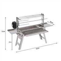 Portable Stainless Steel Folding BBQ Grill for Outdoor Camping and Family Gatherings