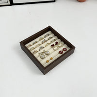 Walnut Wood Jewelry Display Tray for Earrings, Rings, Necklaces, and Collectibles