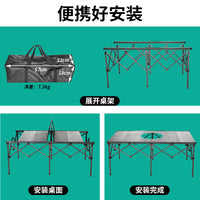 Portable IGT Aluminum Folding Table for Outdoor Grilling & Camping