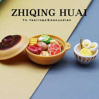 Miniature Hot Pot Noodle Bowl Play Food Set for Dollhouse & Pretend Play