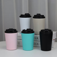 Minimalist 304 Stainless Steel Vacuum Insulated Coffee Mug with Scale Markings