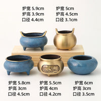 Mini Brass Incense Burner with Crane Design, Antique Style Censer for Stick Incense