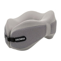 U-Shaped Memory Foam Travel Neck Pillow for Car, Train, and Airplane with Storage Bag
