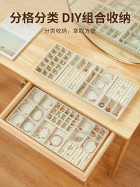 Velvet Jewelry Organizer Tray for Necklaces, Earrings, Rings - Drawer Insert & Dresser Top Storage