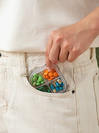 Portable Mini Pill Organizer with Multiple Compartments for Travel and Daily Use
