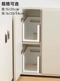 Stackable Narrow Gap Kitchen Cabinet Storage Bins for Deep Cabinets, 15/20cm Width