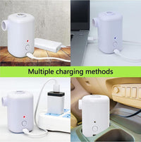 Mini Portable USB Rechargeable Air Pump for Inflatables and Car Use, Dual-Function Inflate/Deflate