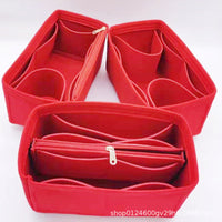 Yongteng Felt Cosmetic Organizer Bag Large Capacity Travel Portable Insert Pouch