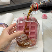 Instant Ice-Making Portable Coffee Cup for Home and Car Use, 2-in-1 Ice Grid Food-Grade Ice Cup