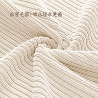 Hotel & Home Bathroom Absorbent Cotton Bath Mat, Machine Washable Non-Slip Floor Mat