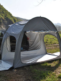 Car Tailgate Tent for Road Trips and Outdoor Camping, Silver Coated Sun Protection, Universal Fit