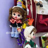 LoliFun 14cm Articulated Doll with Changeable Outfits, Phone Bag, and Lanyard - Girls' Gift