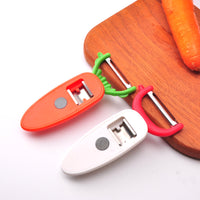 Magnetic Bottle Opener & Stainless Steel Peeler, Multifunctional Vegetable Fruit Potato Carrot Peeler, Kitchen Tool