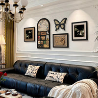 French Vintage Living Room Wall Art Set for Sofa Background, Abstract Artistic Combination Prints
