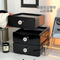 Desktop Drawer-Type Cosmetic Organizer with Storage Box for Office and Home