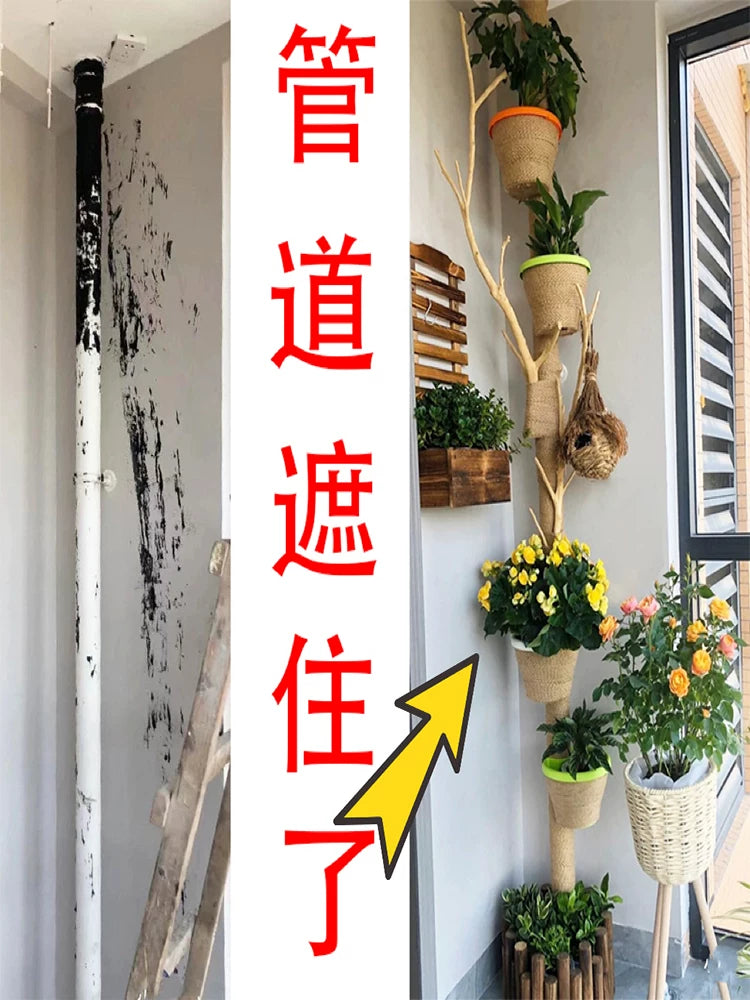 Artificial Vine Pipe Cover for Balcony and Indoor Decoration