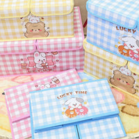 Cute Girly Large Capacity Double-Lid Dustproof Washable Storage Box for Underwear Socks