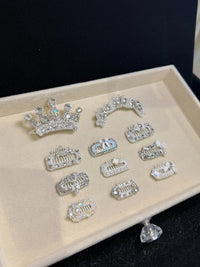Pet Hair Clips with Rhinestones - Crown Design for Dogs and Cats