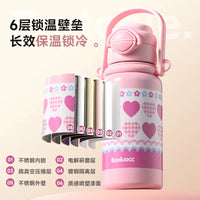 316 Stainless Steel Insulated Water Bottle with Straw, Large Capacity Portable for Sports & Fitness