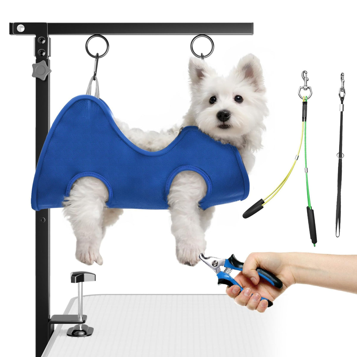 Pet Grooming Hammock Stand for Bathing and Nail Trimming