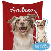 Customizable Dog Pattern Flannel Blanket for Home Warmth