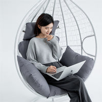 Indoor Outdoor Swing Chair Cushion Waterproof UV Resistant Detachable Washable Hanging Basket Pad