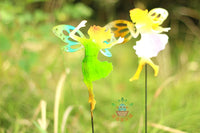 Vintage Iron Butterfly Angel Garden Stake for Yard and Balcony Decor