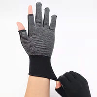 13-Gauge Nylon Touchscreen Work Gloves with Anti-Slip Dots for Fishing, Picking, Sorting, Cycling