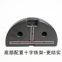 Half-Round Water-Fillable Plastic Umbrella Base for Wall-Side Garden Rain Protection