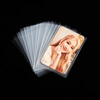 Clear CPP Card Sleeves for Small Cards and Photocard Protection, Self-Adhesive