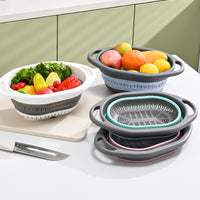 Extendable Colander Basket for Kitchen Sink, Foldable Strainer for Washing Fruits, Vegetables, Rice, and Storage