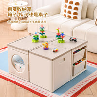 Multi-Layer Kids Toy Storage Organizer with Drawers and Lid, Dustproof Plastic Storage Cabinet for Home