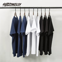 Unisex Vintage Solid Color Cotton Loose Short Sleeve T-Shirt