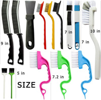 Multi-Purpose Crevice Cleaning Brush Set for Tiles, Grout, and Kitchenware