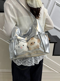 Large Capacity Shoulder Crossbody Backpack for Commuting and School