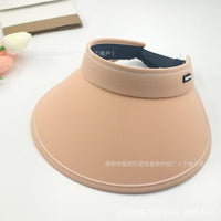 Women's Summer Empty Top Sun Hat with Wide Brim UV Protection for Outdoor Activities