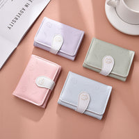 Cute Cartoon Cat Tri-fold Short Wallet for Women, Multi-card Slot Coin Purse