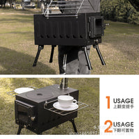 Portable Outdoor Wood Burning Stove for Camping Tent Heating and Cooking