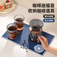 Silicone Bar Mat Dish Drying Mat for Kitchen Countertops and Bars, Quick Dry Non-Slip Coffee Mat