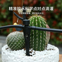 Adjustable Drip Irrigation Kit with Black Tubing for Garden Automatic Watering